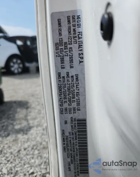 2018 Ram Promaster City из США, поврежденный, VIN ZFBERFAB8J6H73334